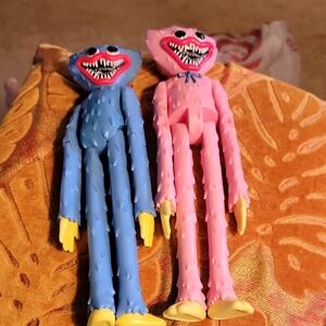 Blue and Pink Monster Plush Toy Set